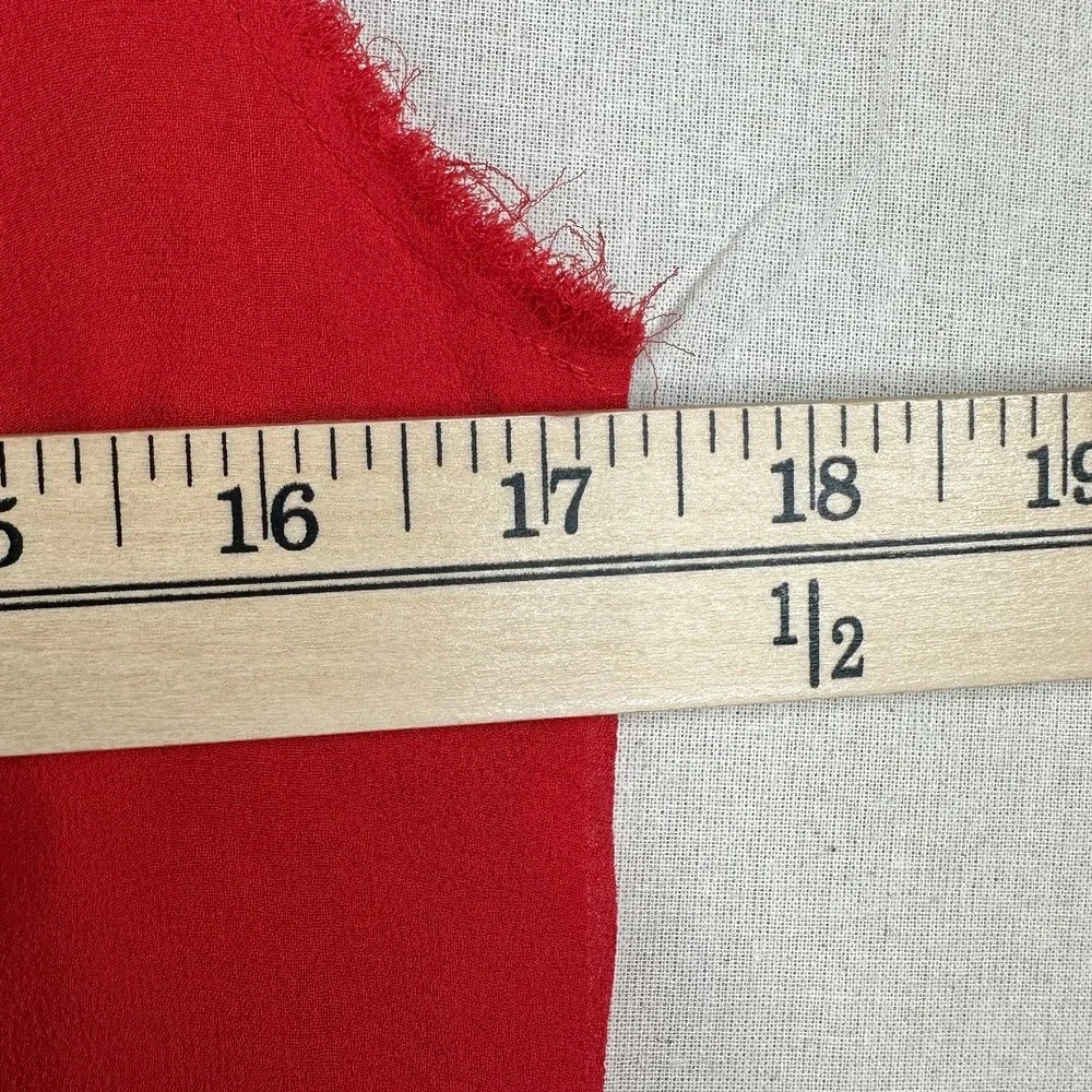 Tory Burch Silk Blend Frayed Hem Sleeveless‎ Top size 2 Red